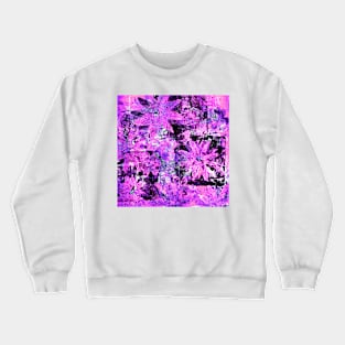 Flower in Black Square 9 - Digitally Altered Print Crewneck Sweatshirt